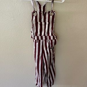 Acacia Swimwear Kids Size P striped overalls